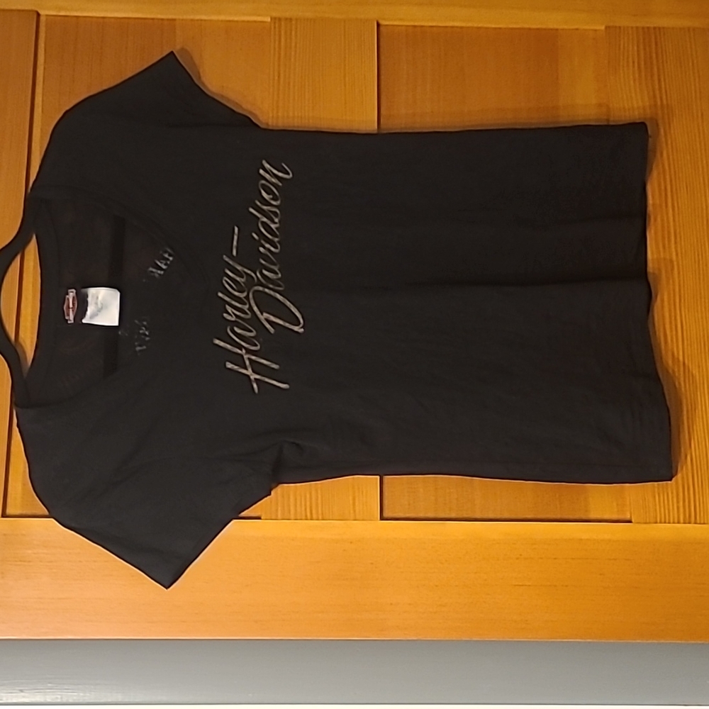 Harley Davidson black top size smal sheer